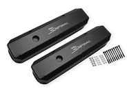 SNIPER FAB ALUM V/C BLK MOPAR SB 273-360 - Sniper Valve Cover - Fabricated Aluminum - Chrysler Small Block - Black Finish