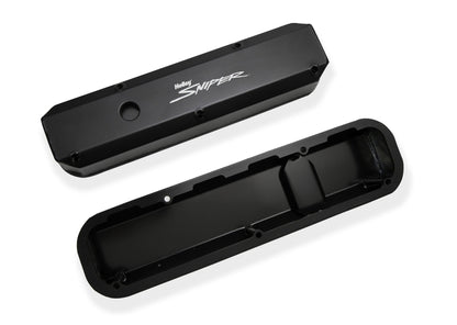 SNIPER FAB ALUMINIUM V/C SORT MOPAR SB 273-360 - Sniper Ventildæksel - Fremstillet Aluminium - Chrysler Small Block - Sort Finish