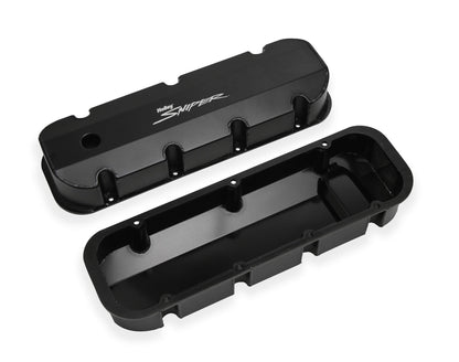 Cache-soupapes Sniper BBC en aluminium, noir - Sniper Valve Cover - Fabriqué en aluminium - BBC - Haut - Noir