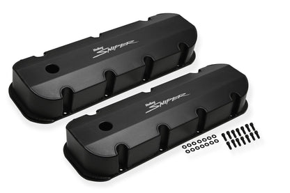 Cache-soupapes Sniper BBC en aluminium, noir - Sniper Valve Cover - Fabriqué en aluminium - BBC - Haut - Noir
