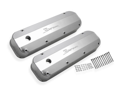 SNIPER FAB ALUMINIUM V/C SLV FORD BB 429-460 - Sniper Ventildæksel - Fremstillet Aluminium - Ford Big Block - Naturanodiseret