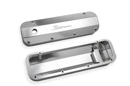 SNIPER FAB ALUMINIUM V/C SLV FORD BB 429-460 - Sniper Ventildæksel - Fremstillet Aluminium - Ford Big Block - Naturanodiseret
