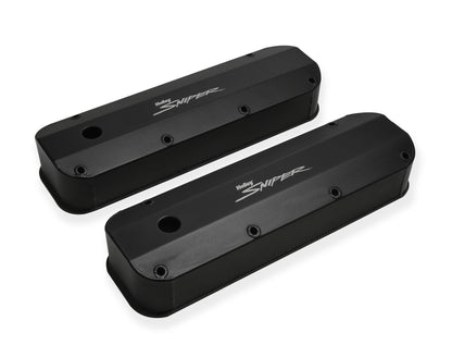 SNIPER FAB ALUM V/C BLK FORD BB 429-460 - Sniper Valve Cover - Fabricated Aluminum - Ford Big Block - Black Finish
