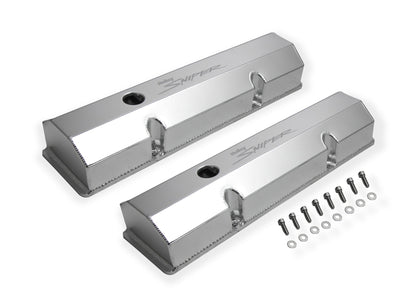 SNIPER FAB ALUMINIUM V/C SLV, FLAD TOP, SBC - Sniper Ventildæksel - Fremstillet Aluminium - SBC - Perimbolt - Flad - Anodiseret