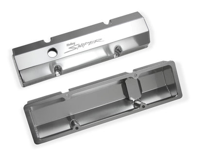 SNIPER FAB ALUMINIUM V/C SLV, FLAD TOP, SBC - Sniper Ventildæksel - Fremstillet Aluminium - SBC - Perimbolt - Flad - Anodiseret