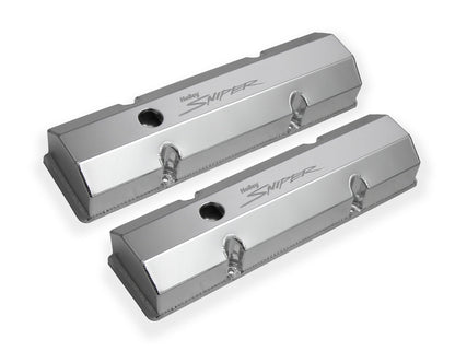 SNIPER FAB ALUMINIUM V/C SLV, FLAD TOP, SBC - Sniper Ventildæksel - Fremstillet Aluminium - SBC - Perimbolt - Flad - Anodiseret