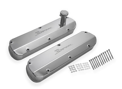SNIPER FAB ALUMINIUM V/C TAPERED SLV SBF - Sniper Ventildæksel - Fremstillet Aluminium - Ford Small Block - Høj - Anodiseret