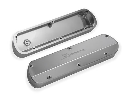 SNIPER FAB ALUMINIUM V/C TAPERED SLV SBF - Sniper Ventildæksel - Fremstillet Aluminium - Ford Small Block - Høj - Anodiseret