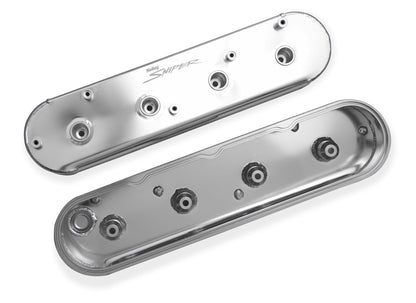 SNIPER FAB V/C LS1 MED SPOLESTATIV, SLV - Sniper Ventildæksel - Fremstillet Aluminium - GM LS Motorer - Naturanodiseret