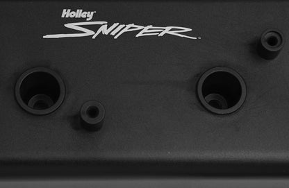 SNIPER FAB V/C LS1 W/ COIL STAND, BLK - Sniper Valve Cover - Fabricated Aluminum - GM LS Engines - Satin Black
