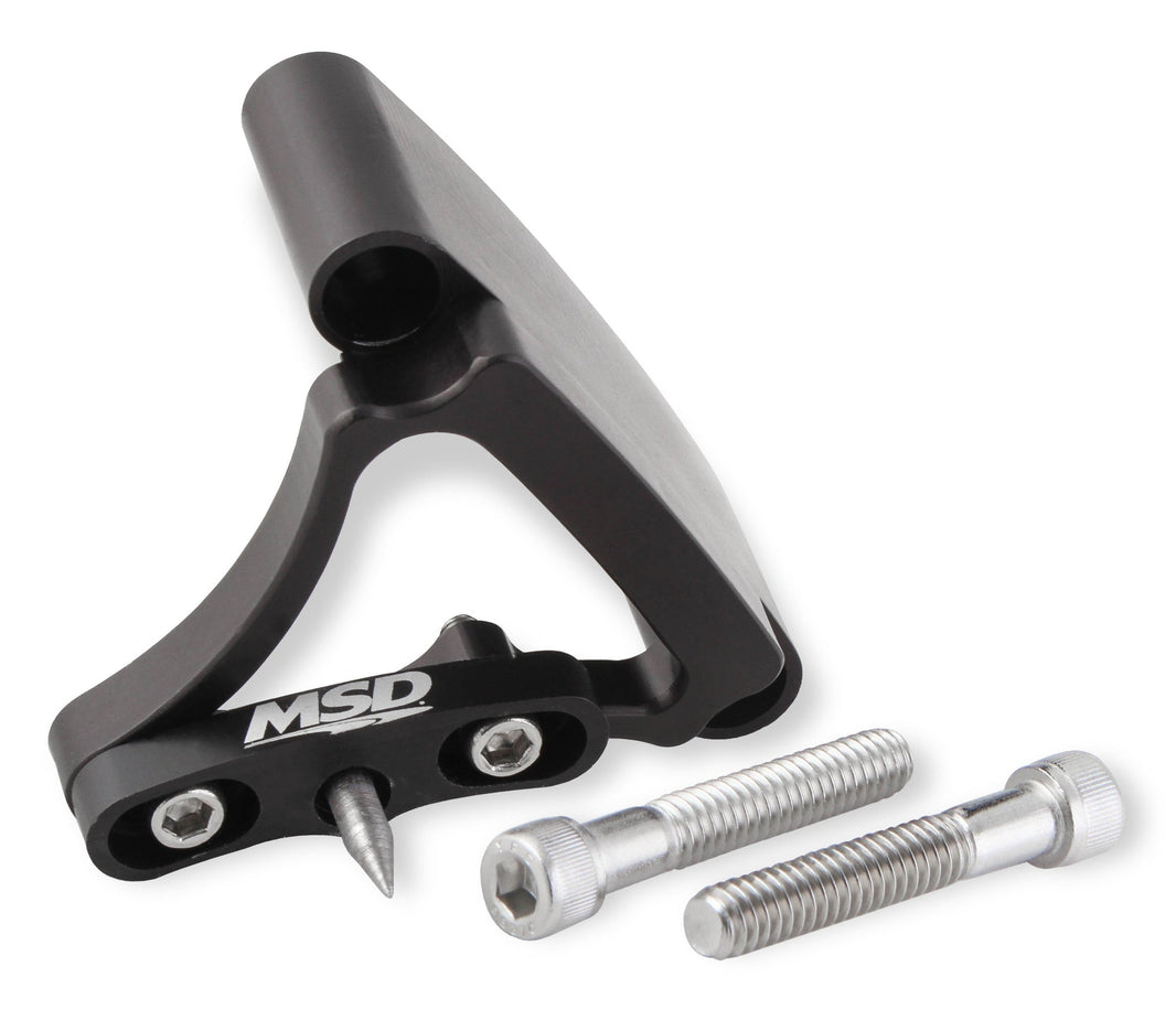 Timing Pointer SB Chevy, 8" Balancer - MSD Adjustable Billet Timing Pointer - SBC