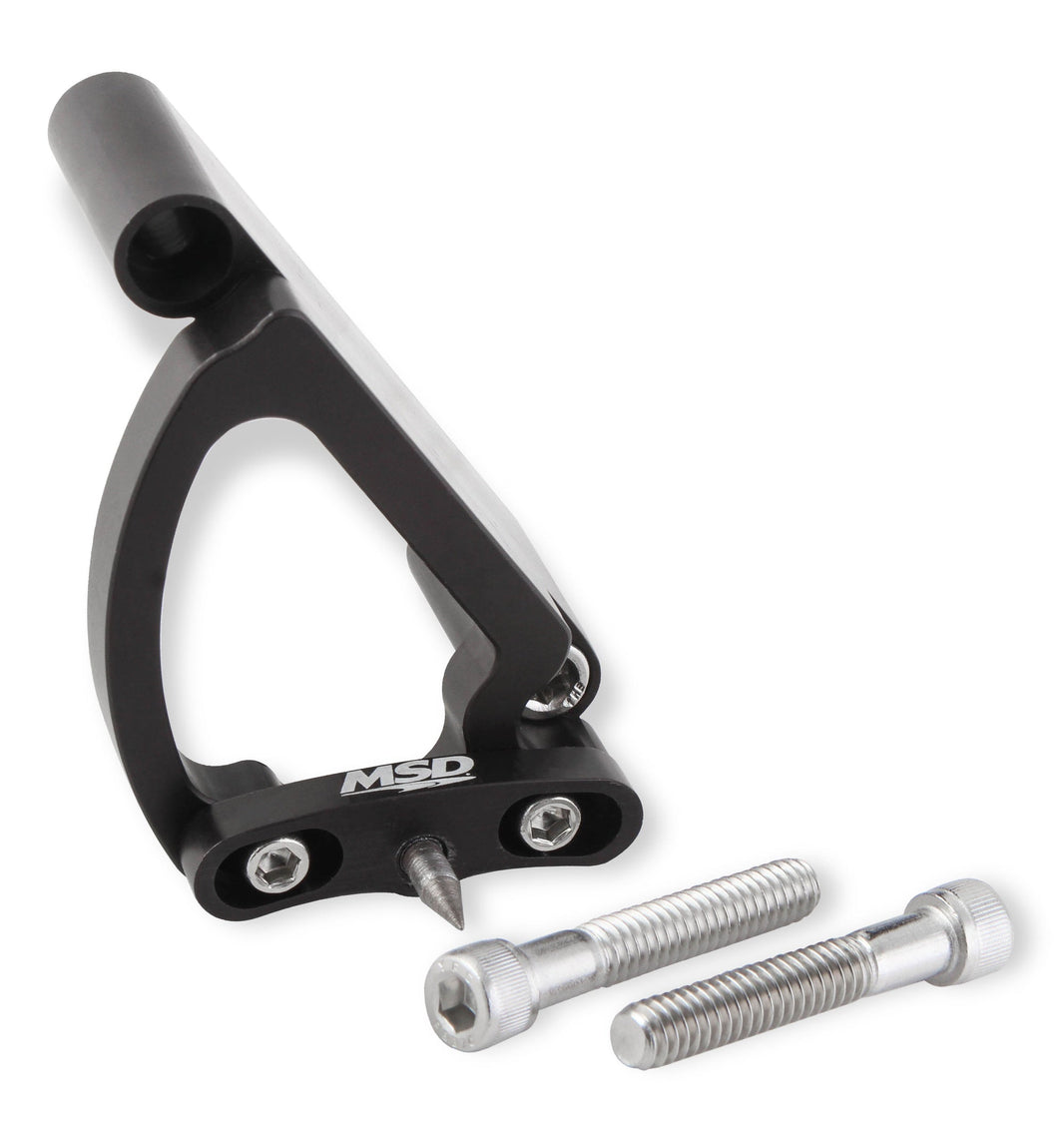 Timing Pointer BB Chevy, 8" Balancer - MSD Adjustable Billet Timing Pointer - BBC