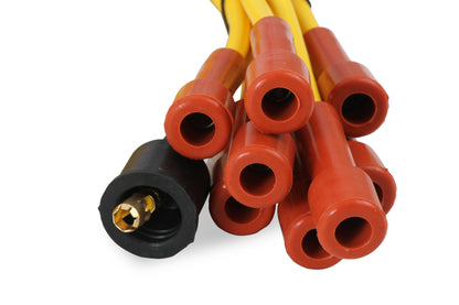 Spark Plug Wire Set- 7mm-Super Stock-Copper Core-Universal Straight Boots-Yellow