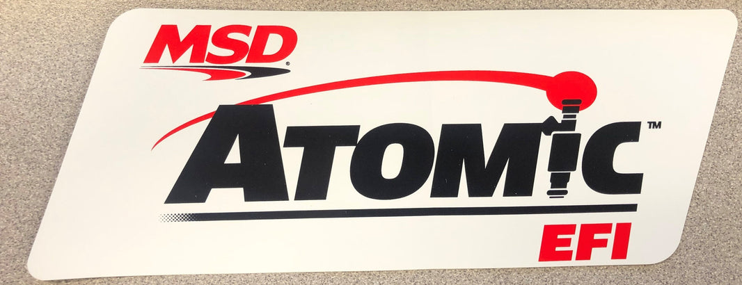 DECAL, CONTINGENCY, ATOMIC EFI, 9X3.5 - MSD Decal ATOMIC EFI
