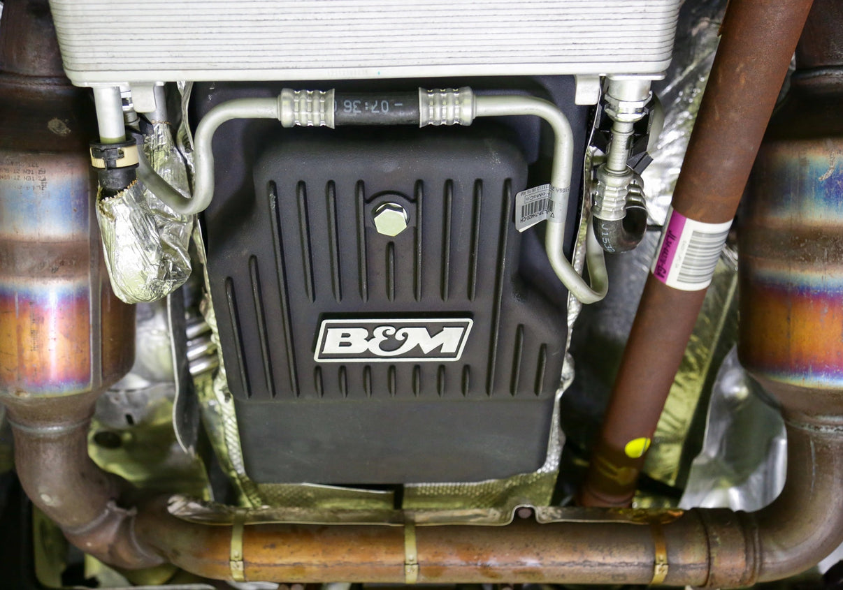 B&M Hi-Tek Heavy-Duty Deep Transmission Pan -  Ford 10R80 - Aluminum - Black - Photo - Primary User 1