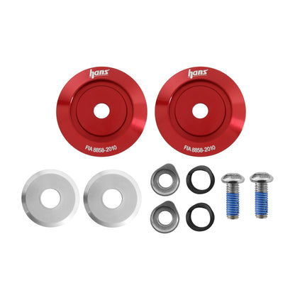 Fixation HANS pour casque Stilo AK113111R - Rouge - Paire