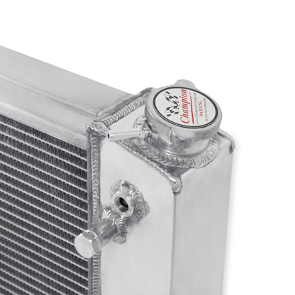 67-72 CHVY ALUMINUM RADIATOR-AUTO-V8 - Brothers Trucks Aluminum Radiator - Auto - V8 - 4 Row