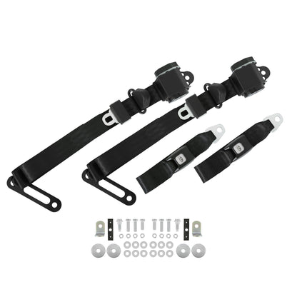 Kit de ceinture de sécurité Brothers Trucks - 3 points - Noir