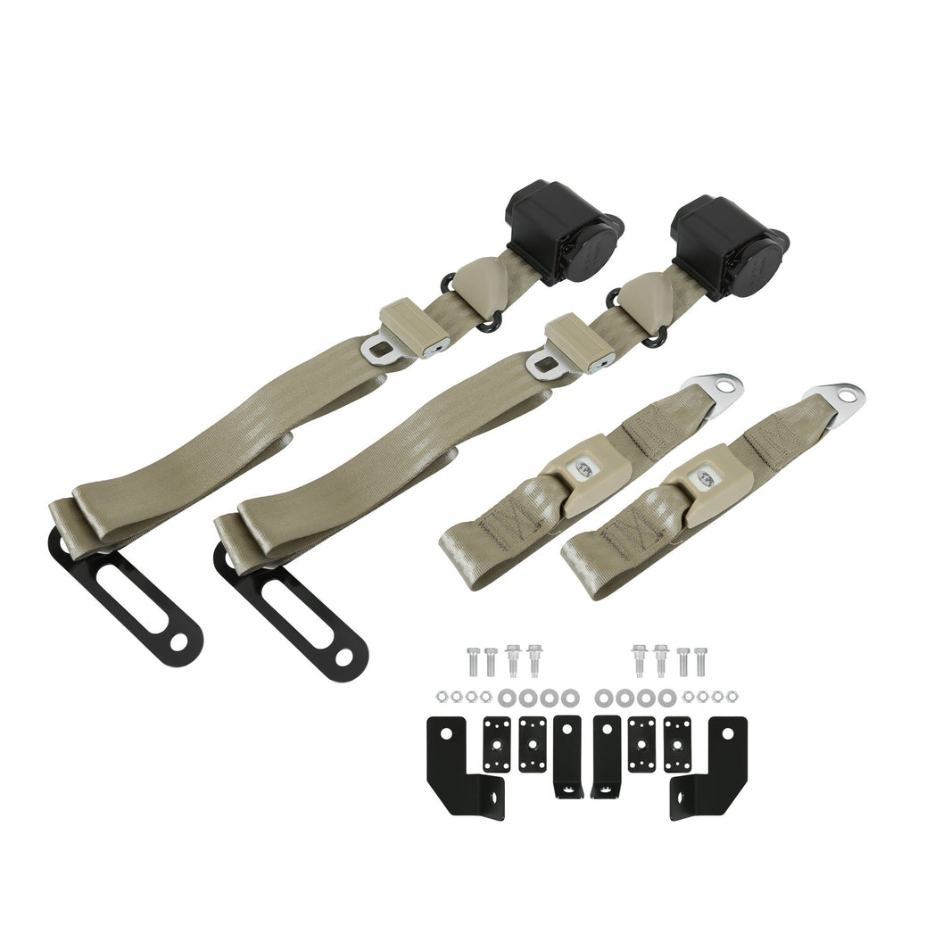 Kit de ceintures de sécurité Brothers Trucks - 3 points - Beige - Paire