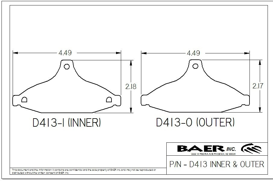 Plaquettes de frein arrière Baer Brakes Claw