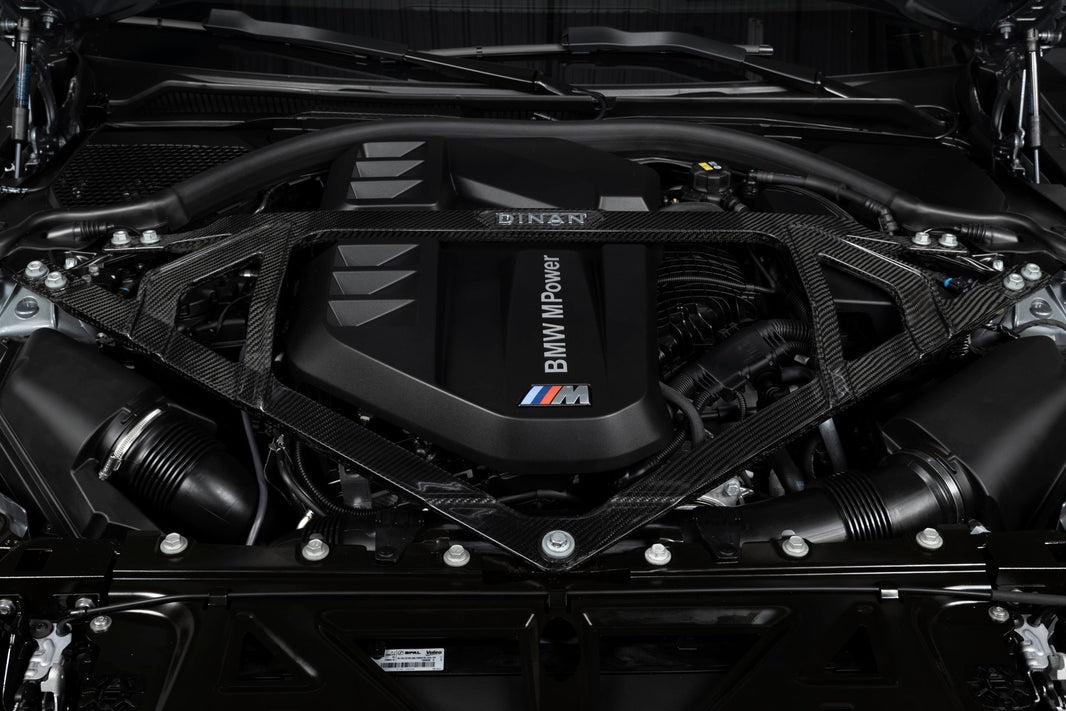 Dinan Gloss Carbon Fiber Strut Tower Brace - 2021-2026 BMW M2/M3/M4 - Photo - out of package Front