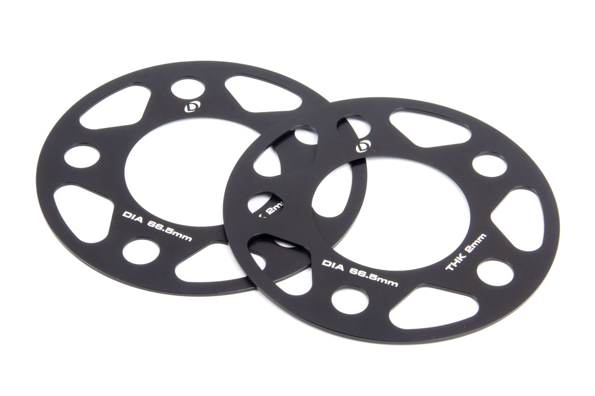 Dinan Spacers; 5x112 - 66.5mm CB - 2mm Thick - Photo - Primary Front