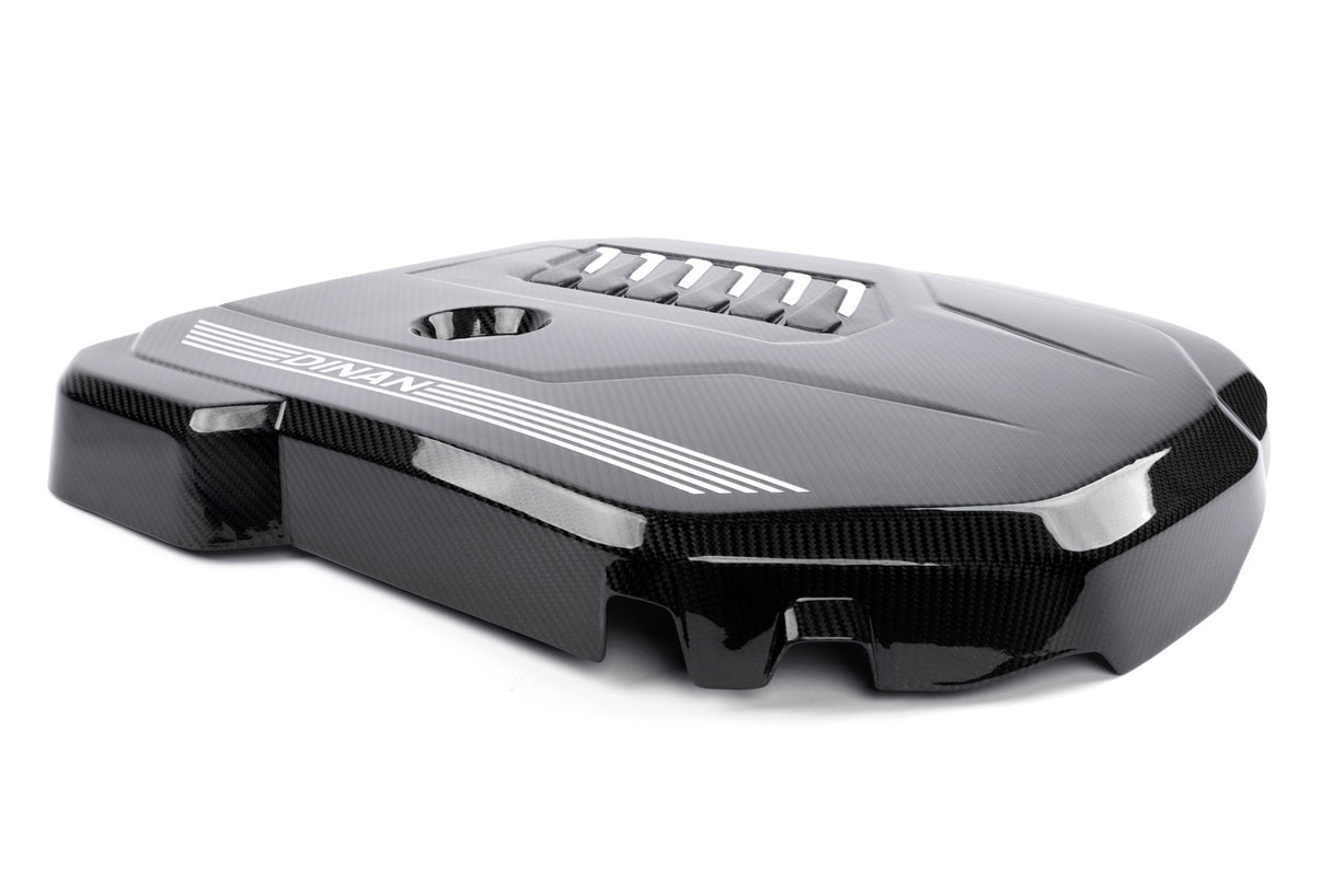Dinan Gloss Carbon Fiber Engine Cover - 2020-2026 BMW B58D - Photo - out of package Front