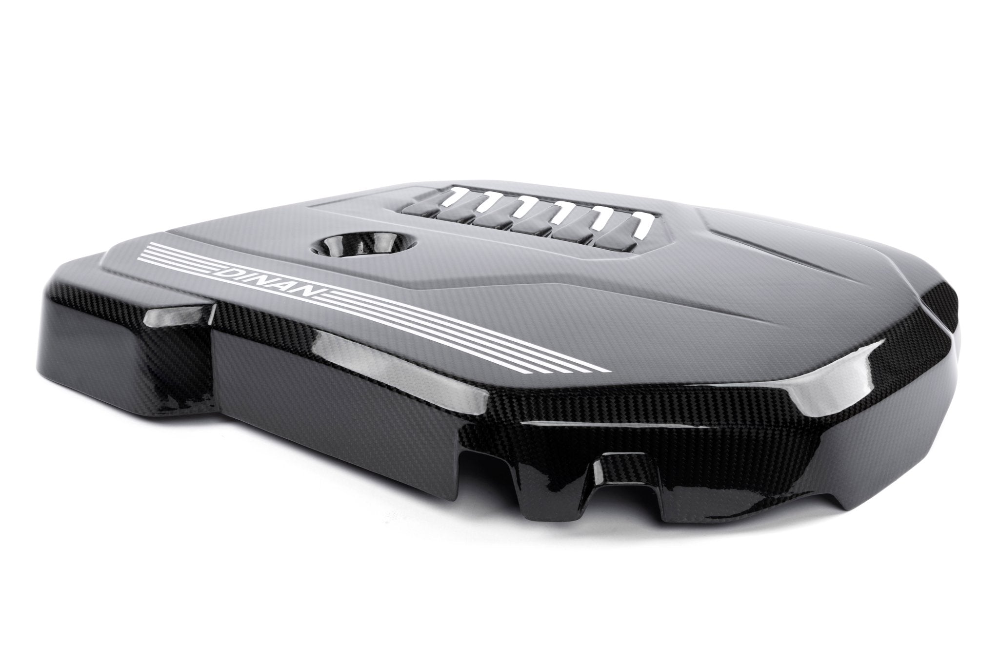 Dinan Gloss Carbon Fiber Engine Cover - 2020-2026 BMW B58D - Photo - out of package Front