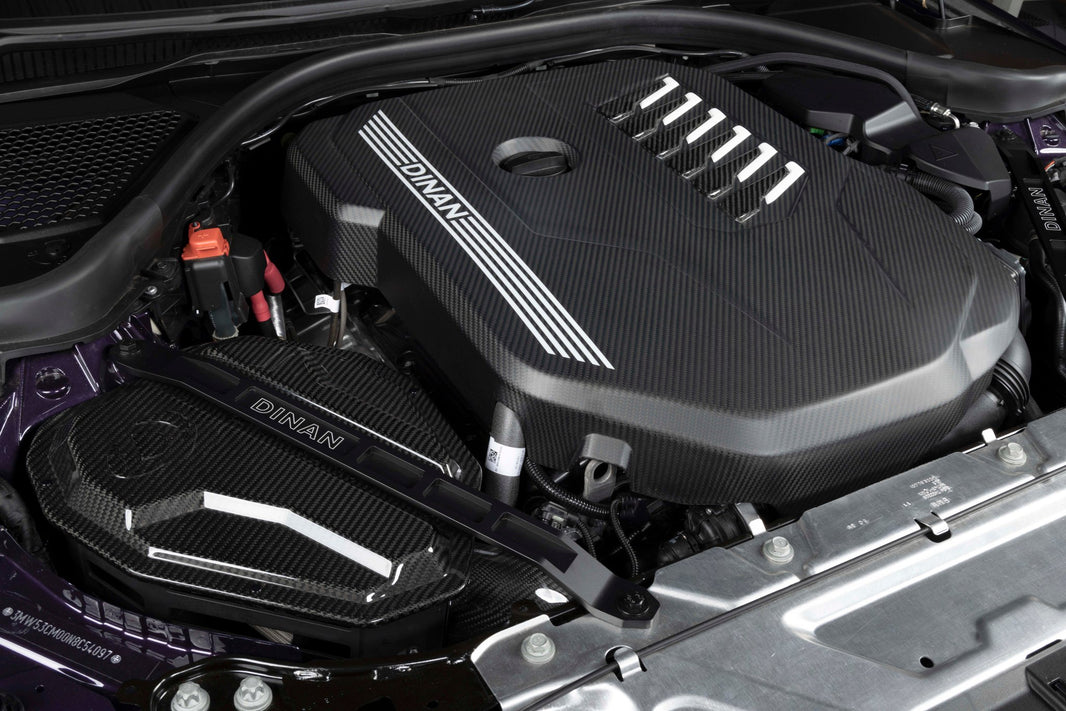 Dinan Matte Carbon Fiber Engine Cover - 2020-2026 BMW B58D - Photo - out of package Back