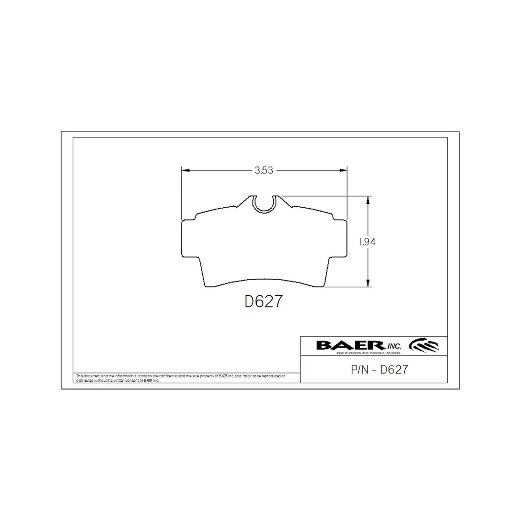 Repl Brake Pads Clsc/IronSport Caliper - Baer Brakes Replacement Pads for Rear Classic and Ironsport Systems