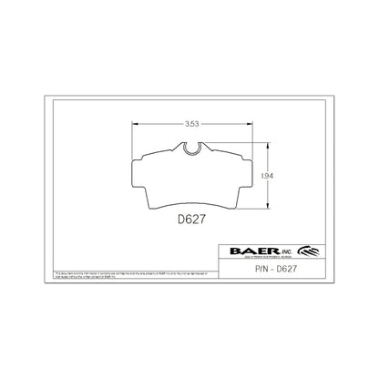 Repl Brake Pads Clsc/IronSport Caliper - Baer Brakes Replacement Pads for Rear Classic and Ironsport Systems