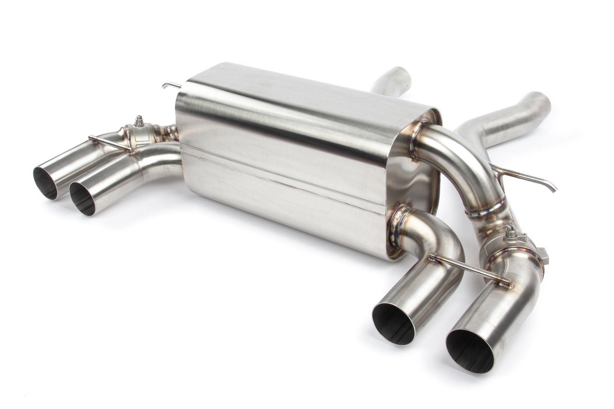 Dinan Free Flow Axle-Back Exhaust & X-Pipe - 2019-2021 BMW M2C - Photo - out of package Bottom