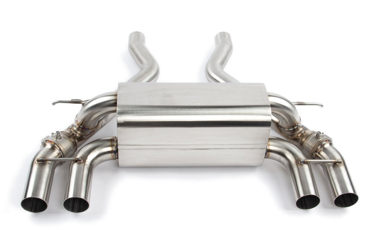 Dinan Free Flow Axle-Back Exhaust & X-Pipe - 2019-2021 BMW M2C - Photo - out of package Angle