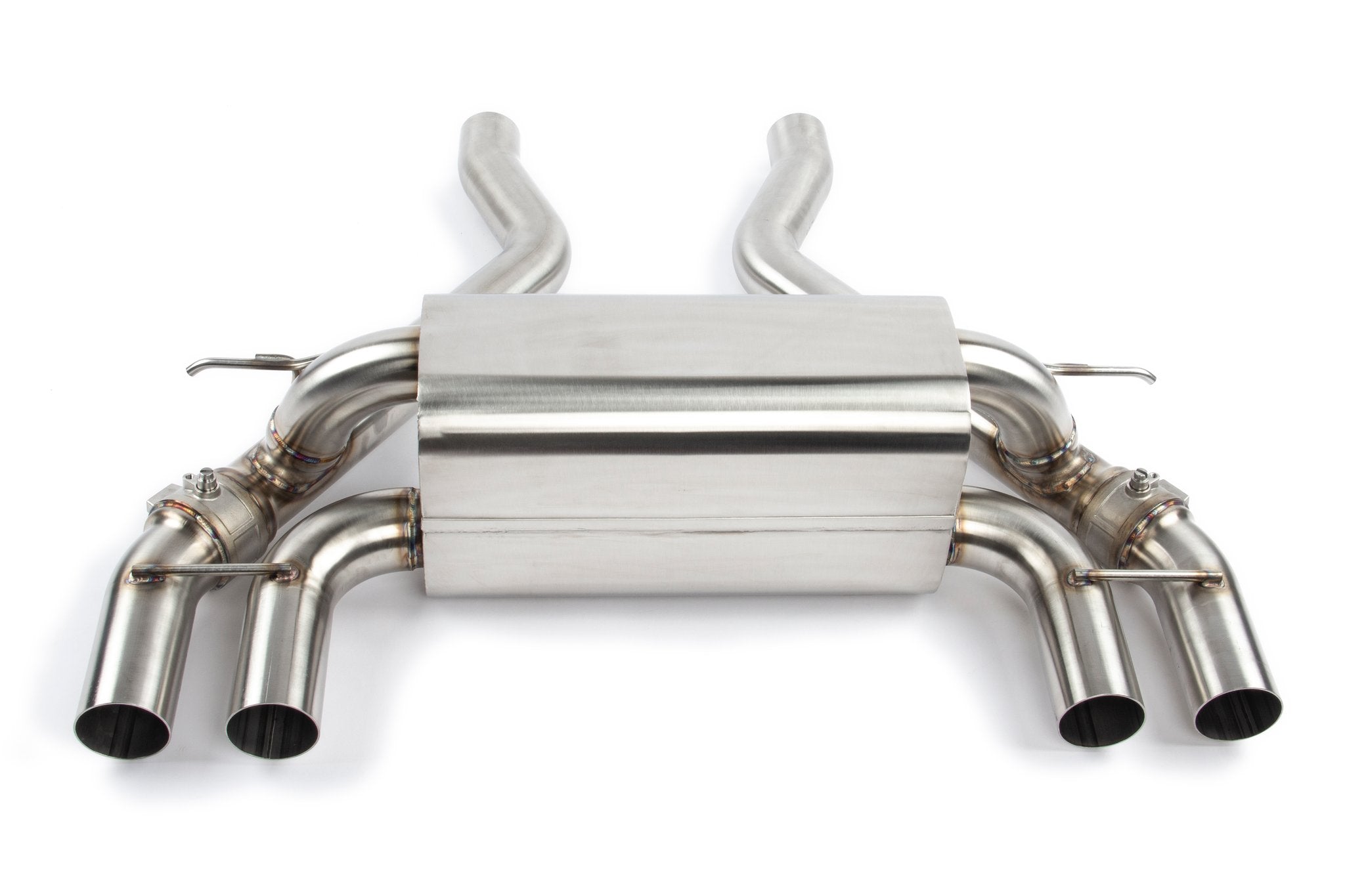 Dinan Free Flow Axle-Back Exhaust & X-Pipe - 2019-2021 BMW M2C - Photo - out of package Angle
