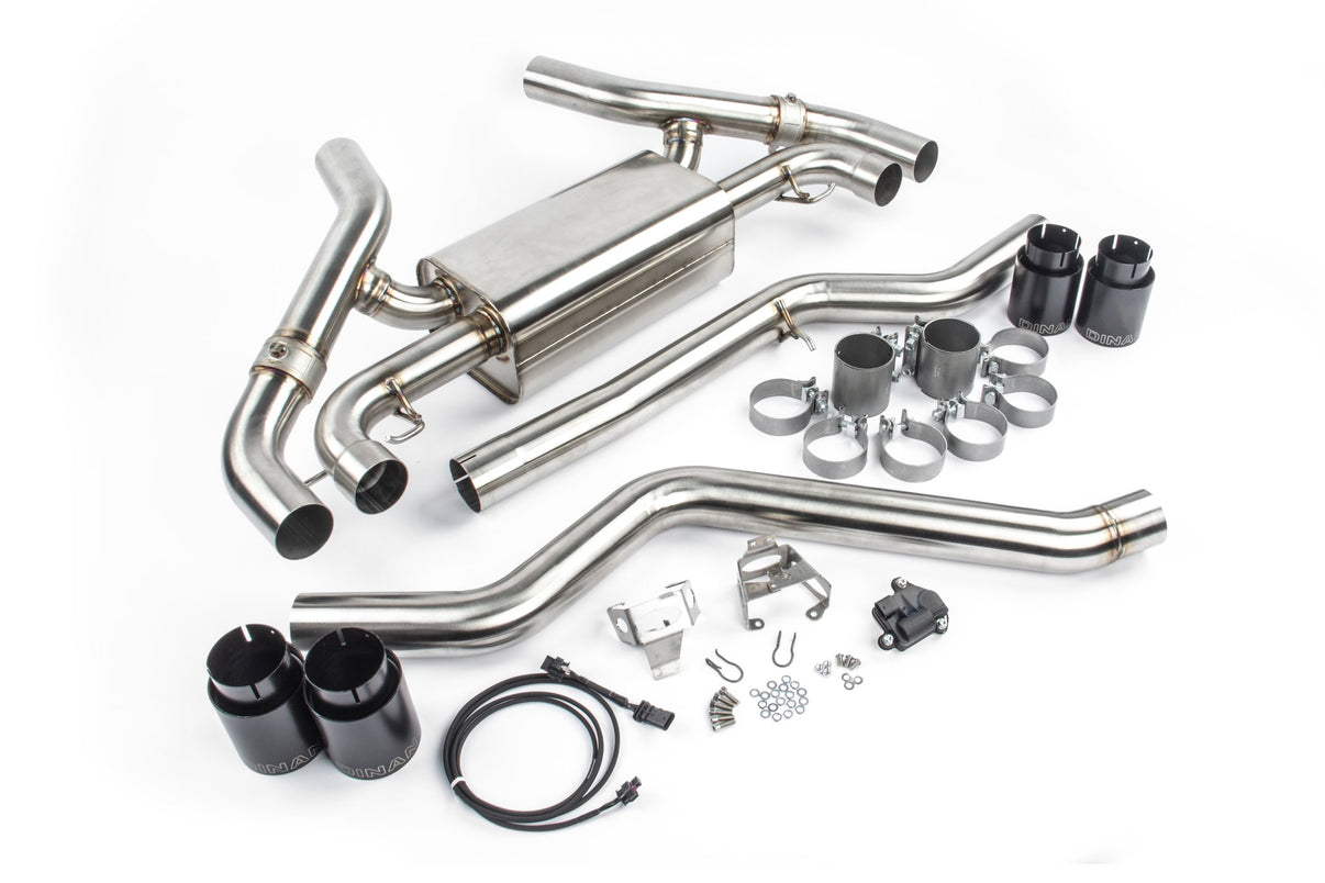 Dinan Free Flow Axle-Back Exhaust - 2020-2024 BMW M340i/M440i - Photo - out of package Top