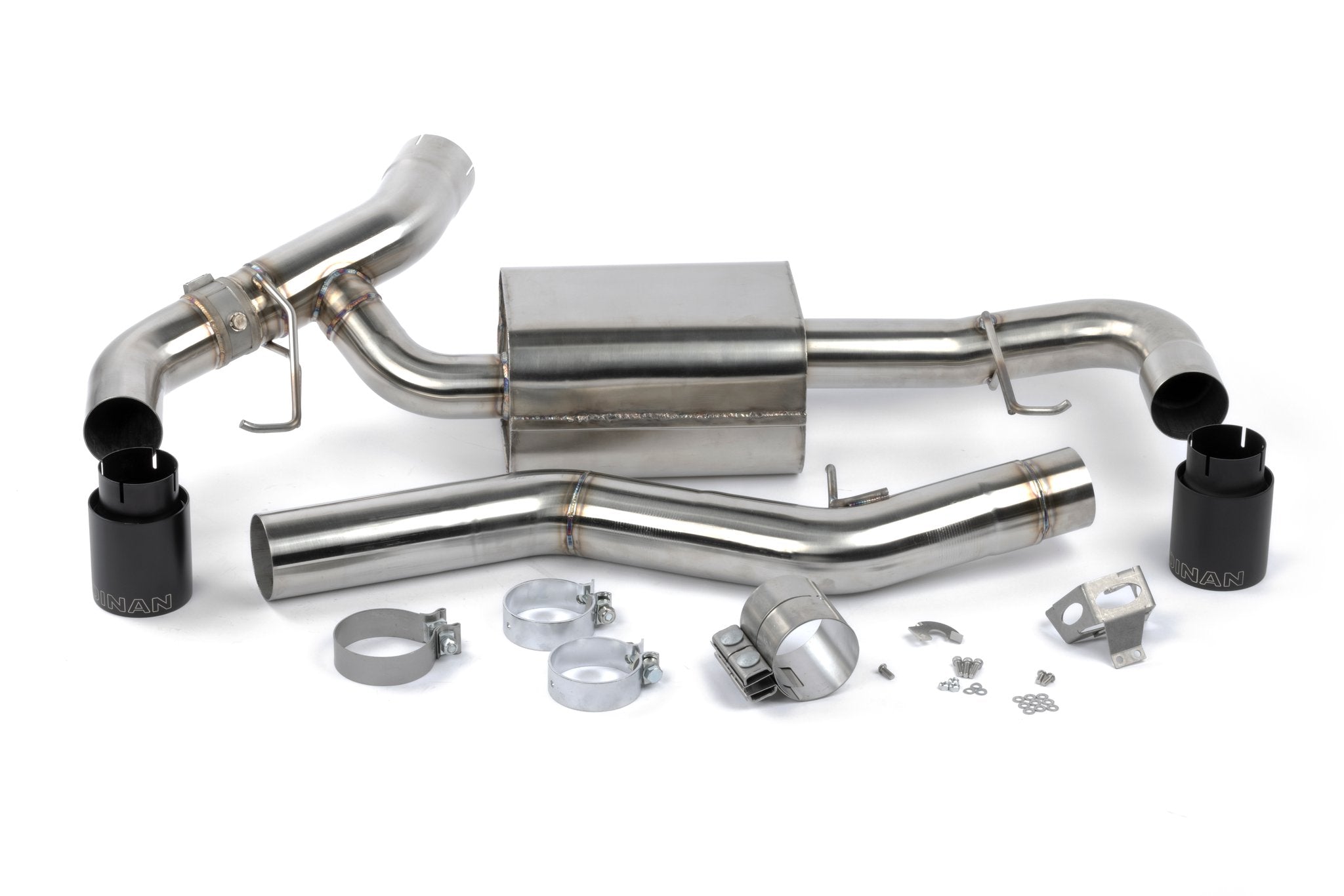 Dinan Valved Axle-Back Exhaust - 2019-2024 BMW 330i/430i - Photo - out of package Top