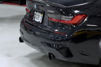 Dinan Valved Axle-Back Exhaust - 2019-2024 BMW 330i/430i - Photo - out of package Right