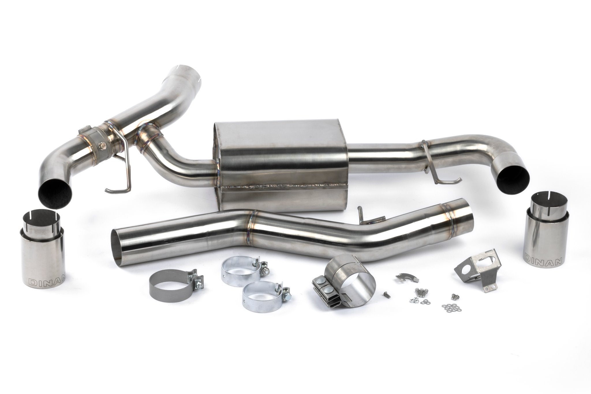 Dinan Valved Axle-Back Exhaust - 2019-2024 BMW 330i/430i - Photo - out of package Top