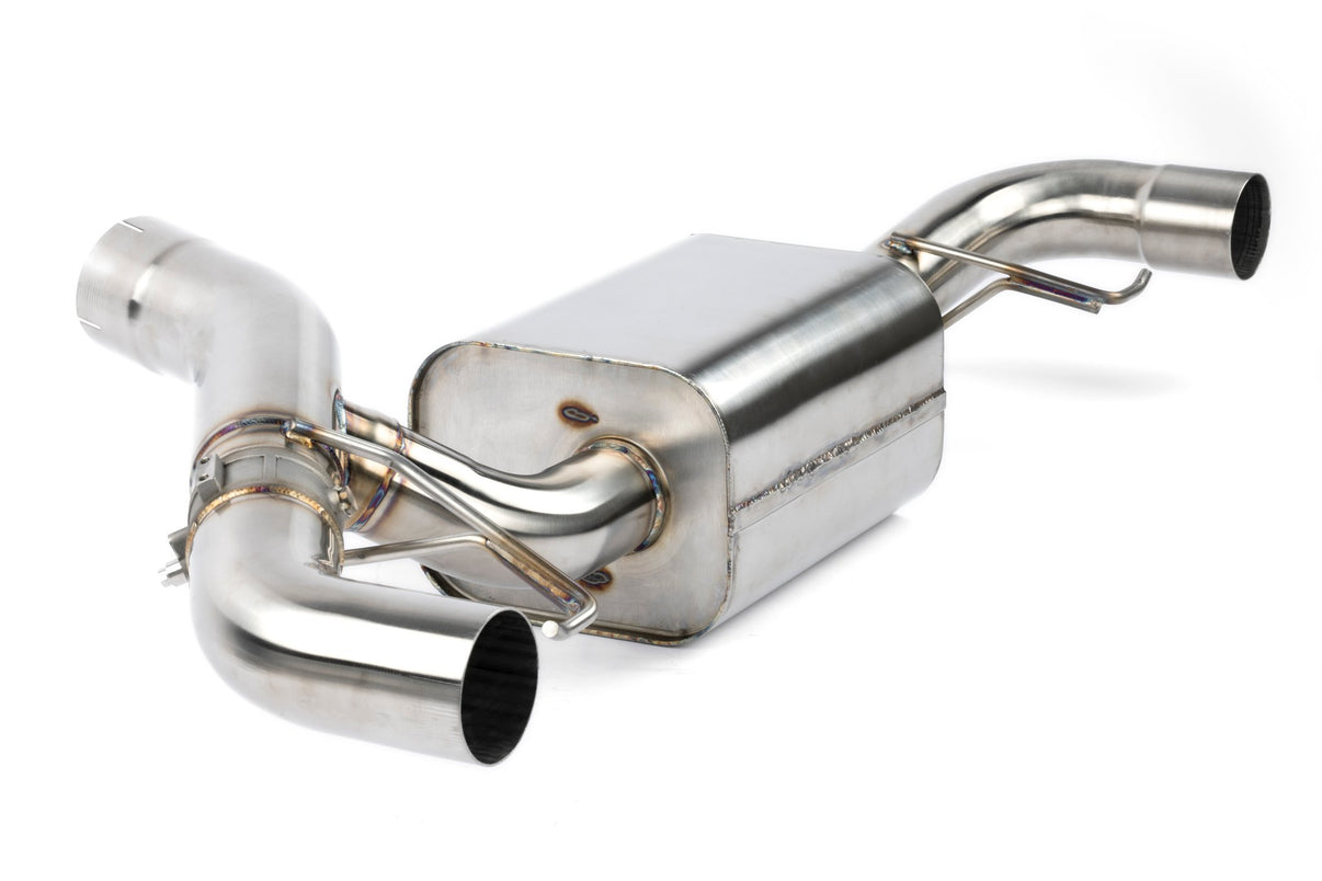 Dinan Valved Axle-Back Exhaust - 2019-2024 BMW 330i/430i - Photo - out of package Angle