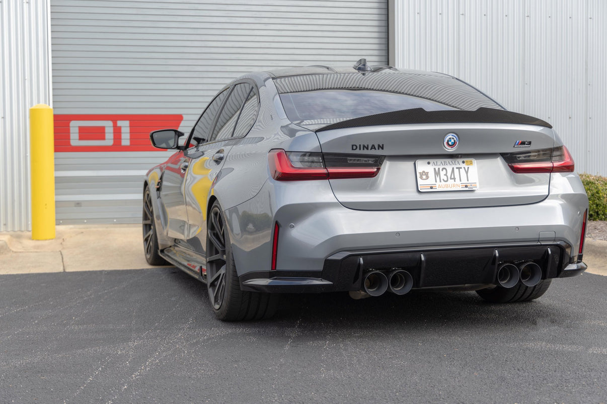 Dinan Valved Axle-Back Exhaust - 2021-2026 BMW M3/M4 - Photo - out of package Bottom