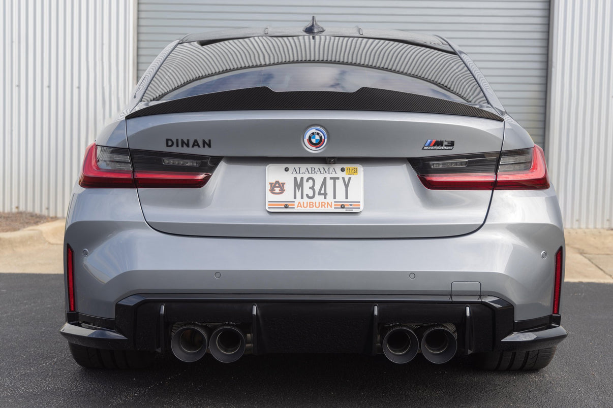 Dinan Valved Axle-Back Exhaust - 2021-2026 BMW M3/M4 - Photo - out of package Side