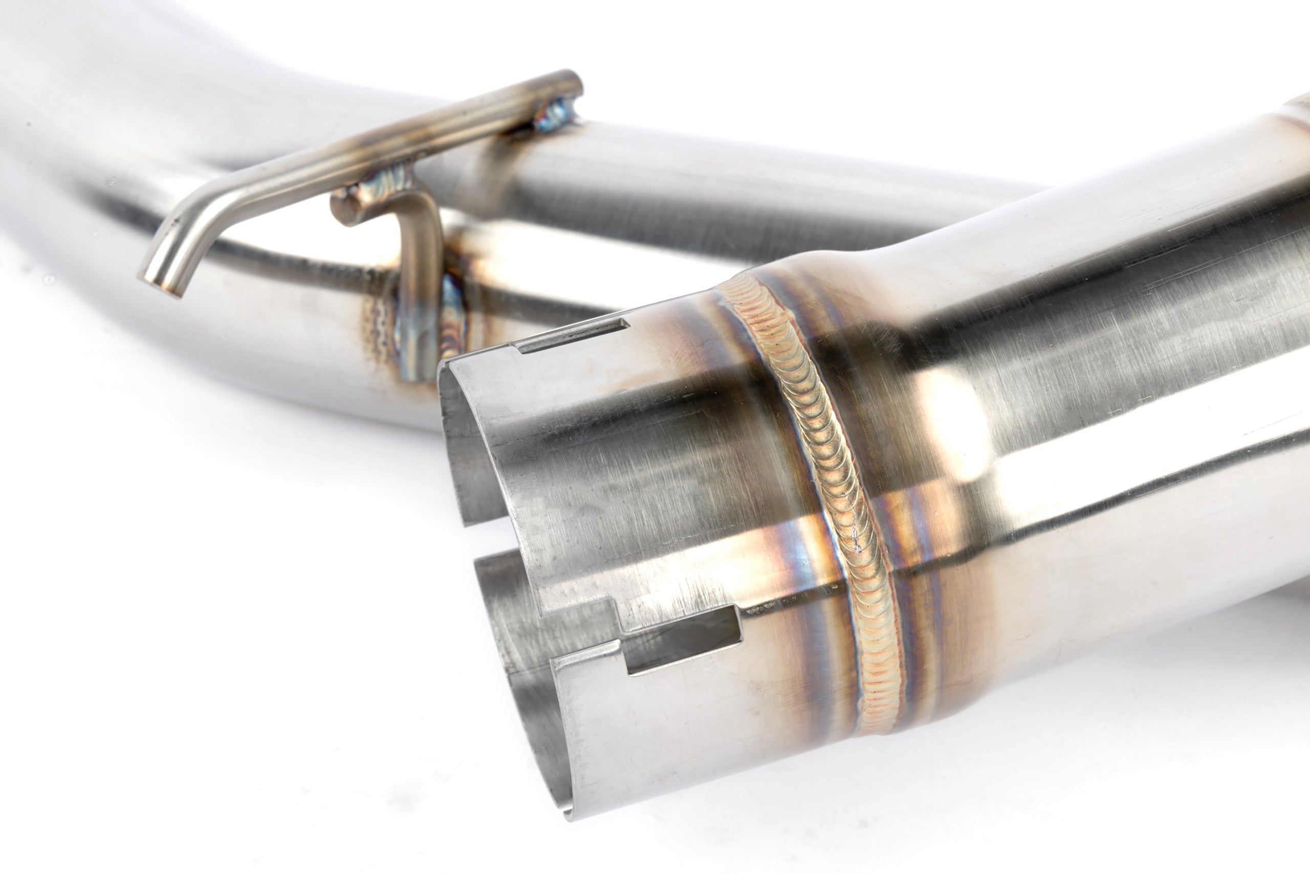 Dinan Valved Axle-Back Exhaust - 2021-2024 Toyota GR Supra 2.0 - Photo - out of package Angle