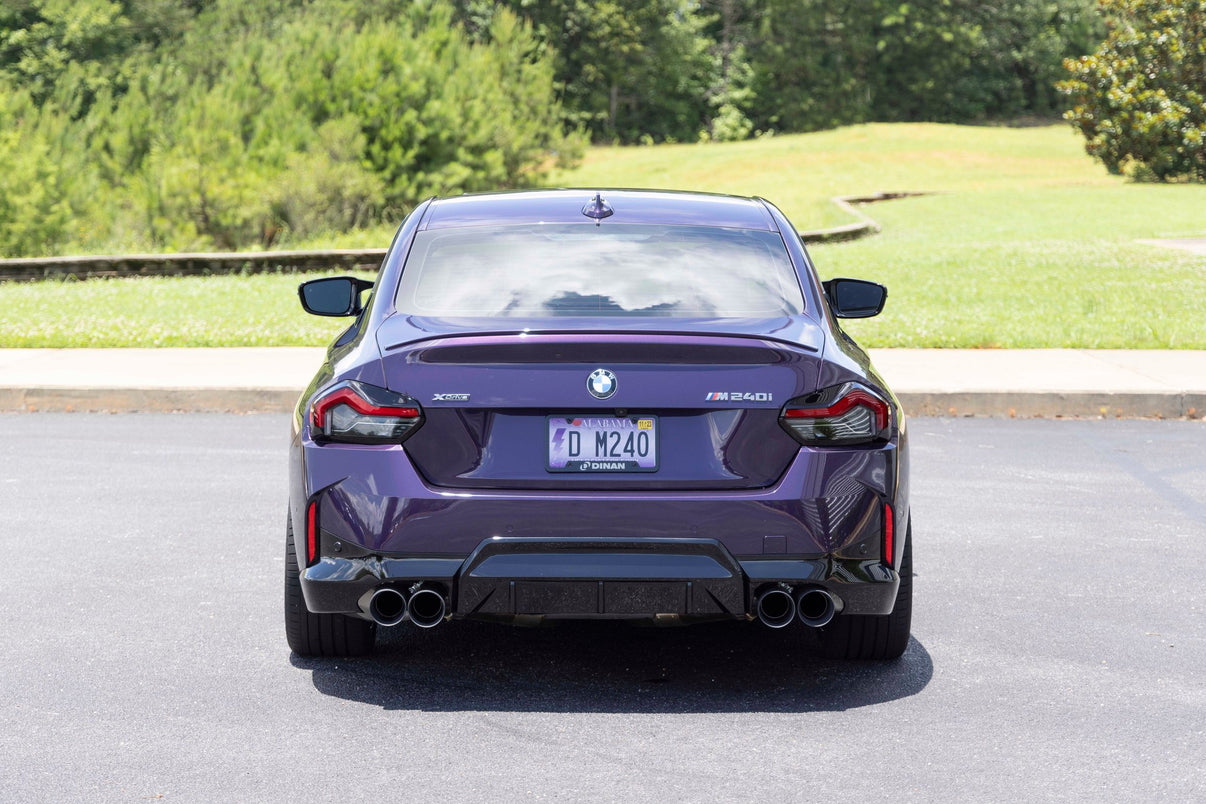 Dinan Valved Axle-Back Exhaust - 2022-2026 BMW M240i - Photo - out of package Side