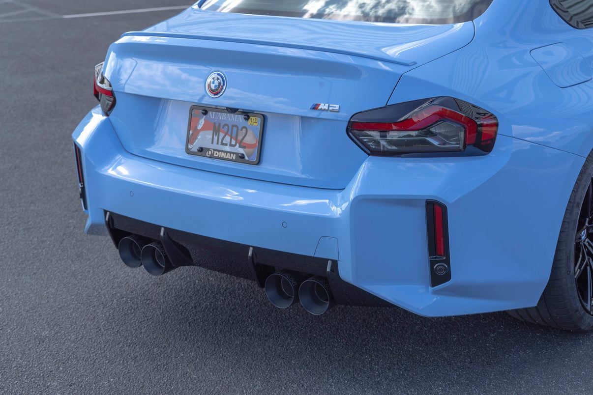 Dinan Valved Axle-Back Exhaust - 2023-2026 BMW M2 - Photo - out of package Top