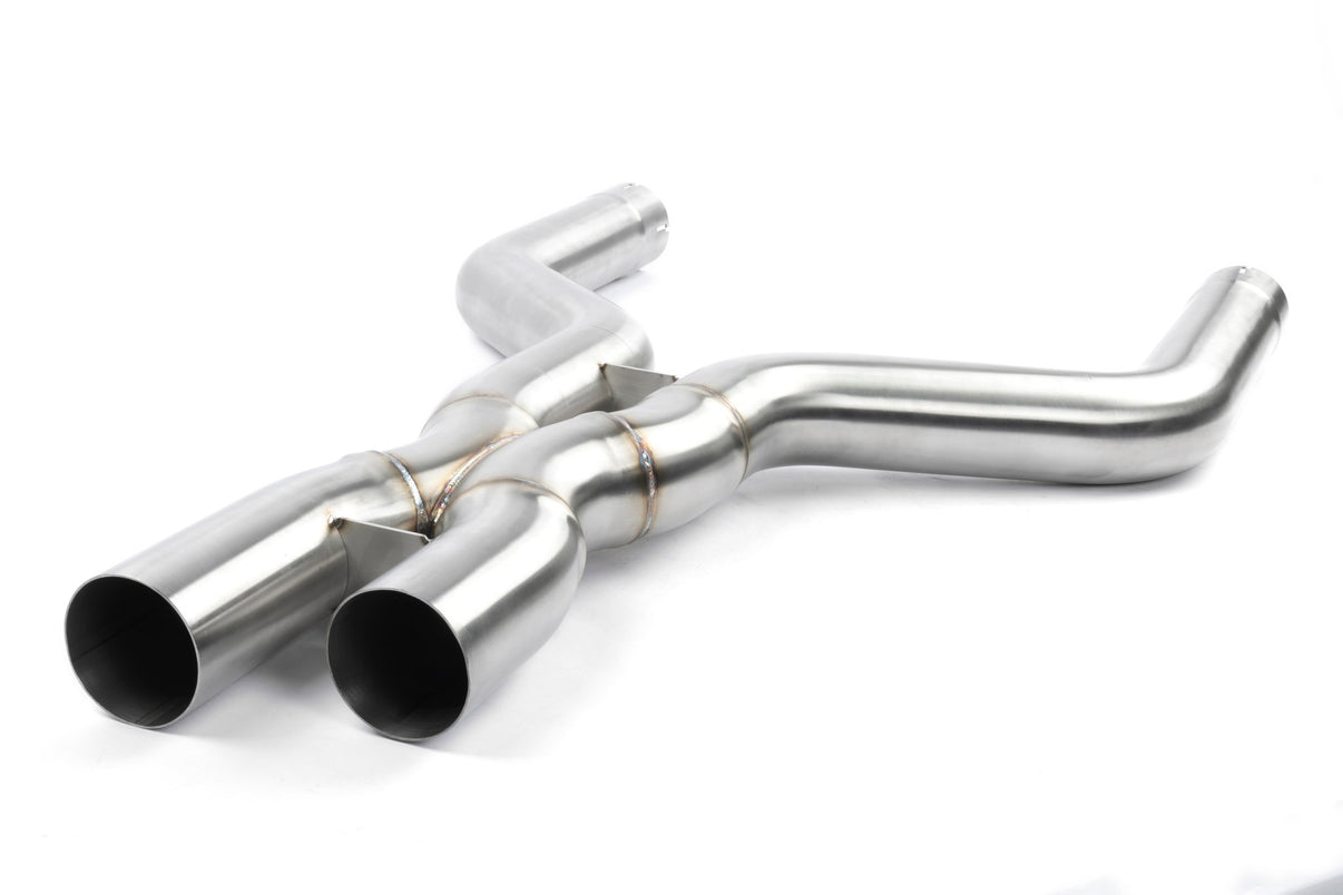 Dinan High Flow X-Pipe Exhaust - 2024-2026 LCI BMW X5M/X6M - Photo - out of package Angle