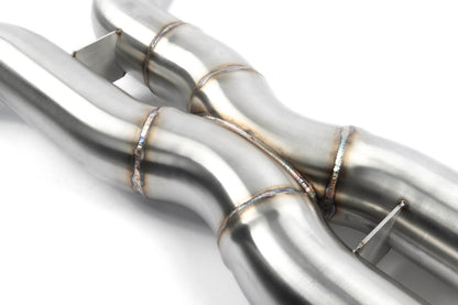 Dinan High Flow X-Pipe Exhaust - 2024-2026 LCI BMW X5M/X6M - Photo - out of package Angle