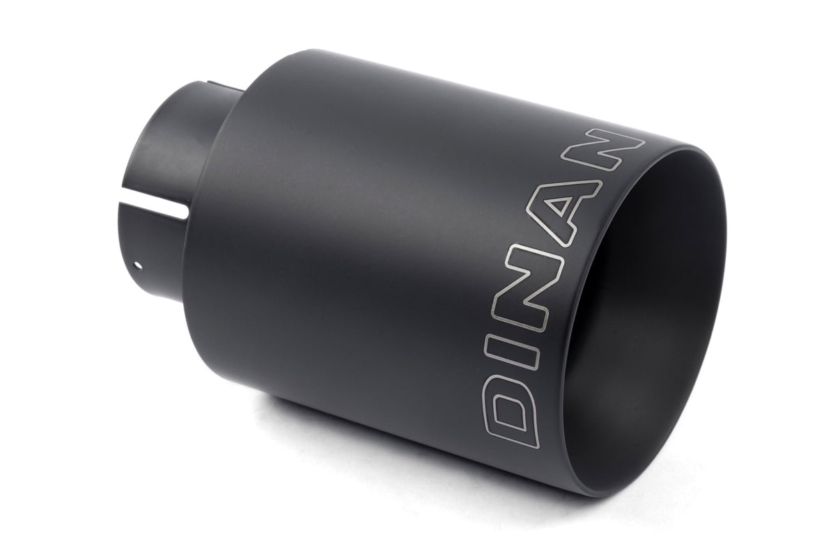 Dinan Double-Walled 4" Clamp-On Exhaust Tip (Black Ceramic) - Photo - Primary Front