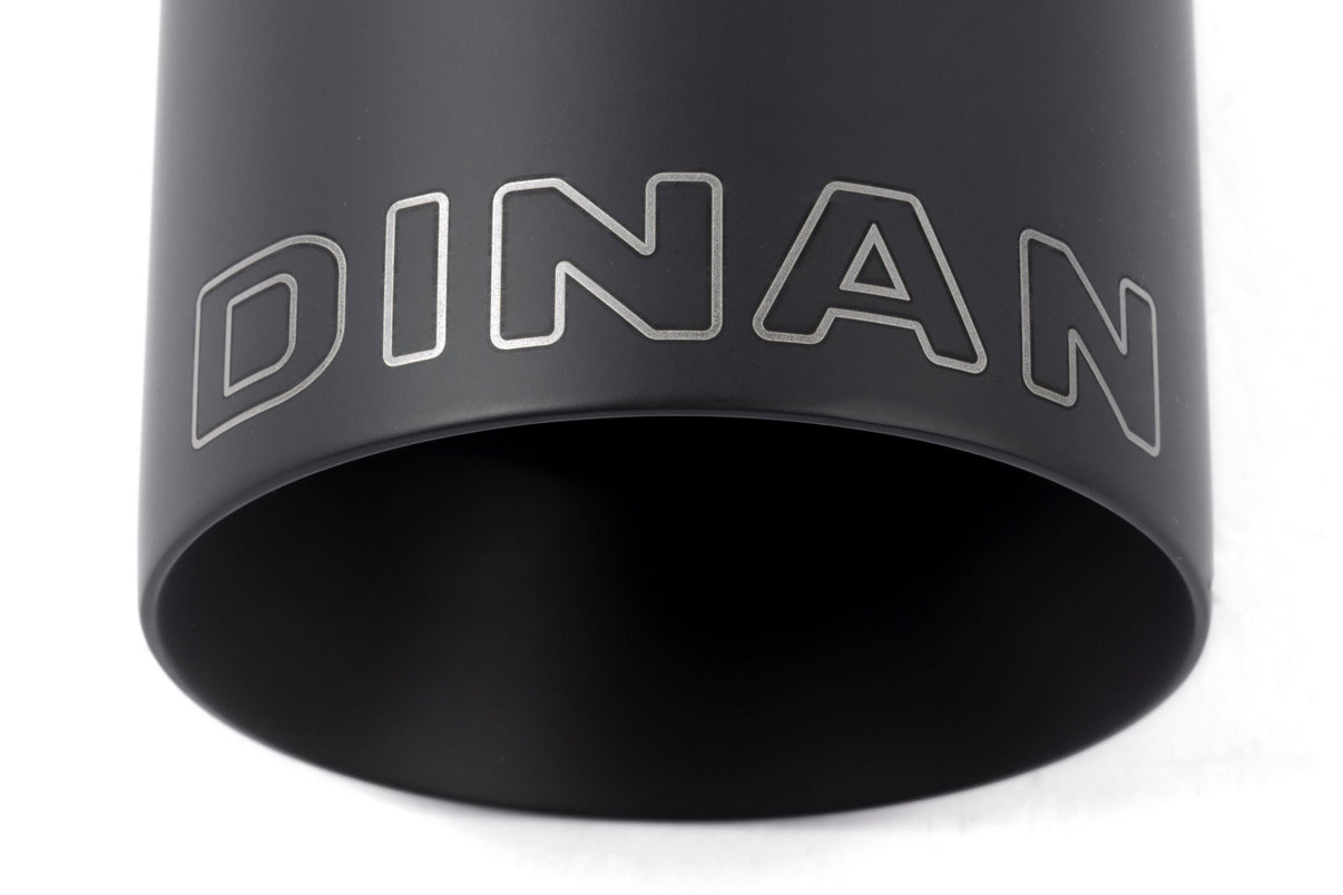 Dinan Double-Walled 4" Clamp-On Exhaust Tip (Black Ceramic) - Photo - out of package Top