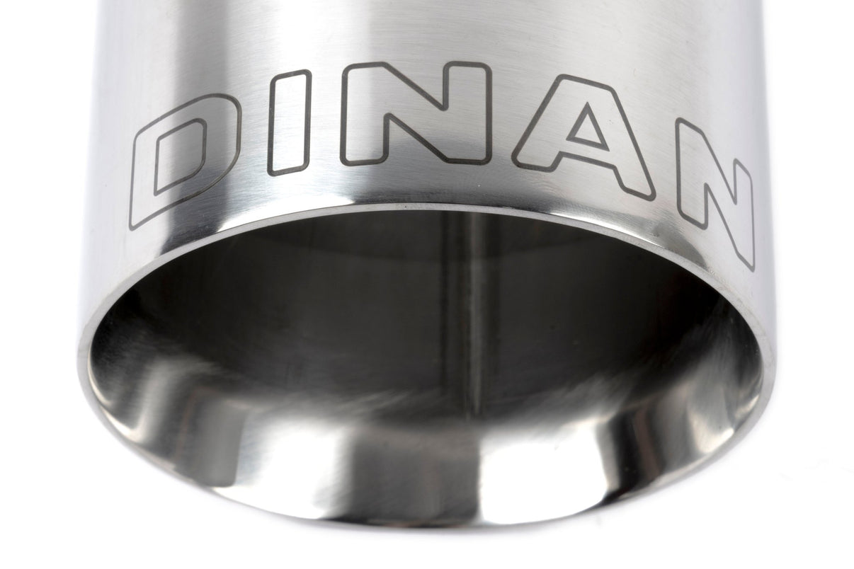 Dinan Double-Walled 4" Clamp-On Exhaust Tip (Polished) - Photo - out of package Back