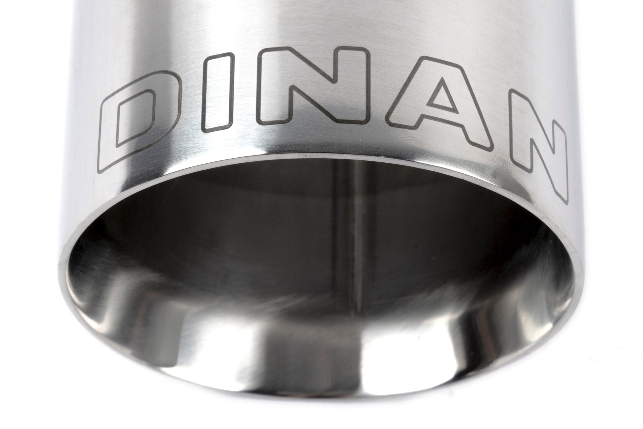 Dinan Double-Walled 4" Clamp-On Exhaust Tip (Polished) - Photo - out of package Back